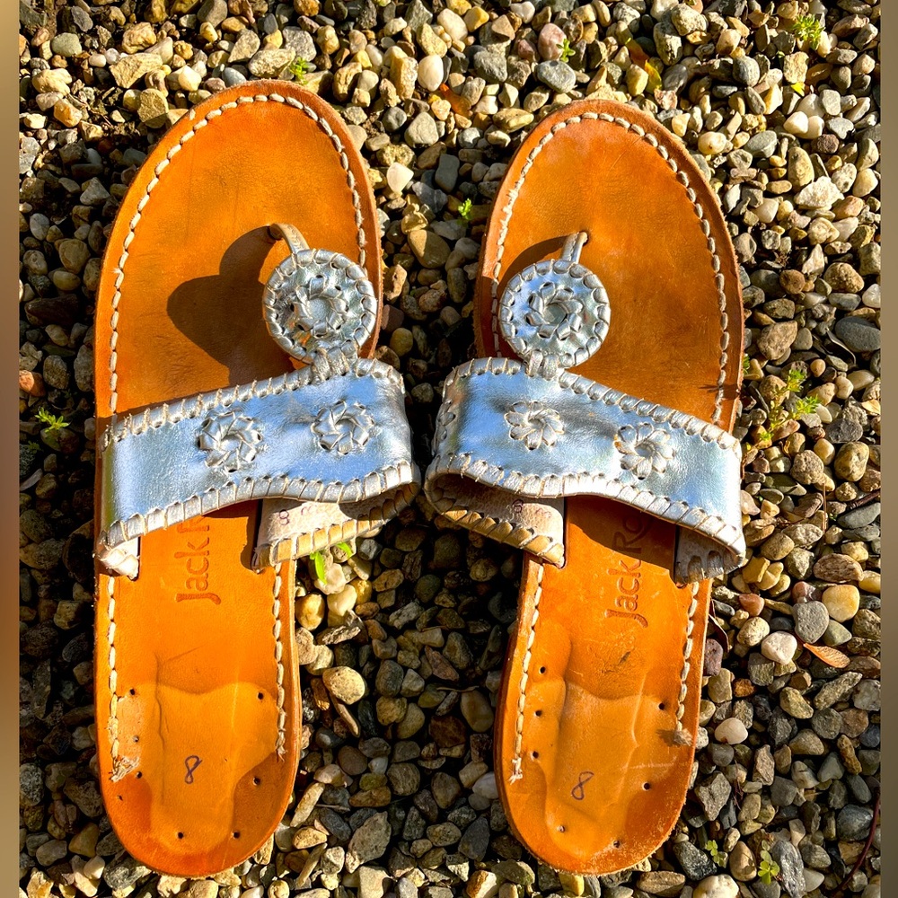 Silver Jack Rogers Sandals Size 8